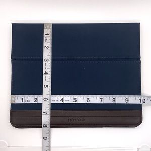 Coach iPad Case. Navy Blue, Brown Leather Trim, Brown interior.💙HOST PICK💙